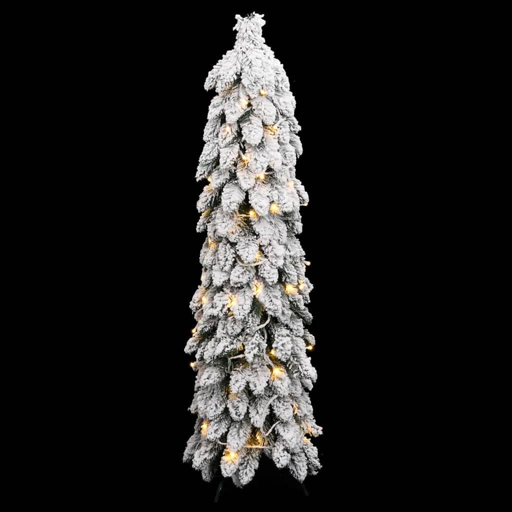 Vidaxl kunstkerstboom avec éclairage et neige 80 LEDS 150 cm