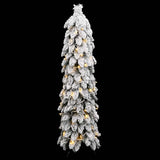 Vidaxl kunstkerstboom avec éclairage et neige 80 LEDS 150 cm - afbeelding 2