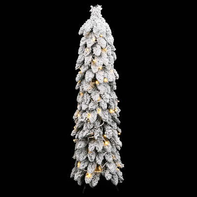 Vidaxl kunstkerstboom avec éclairage et neige 80 LEDS 150 cm