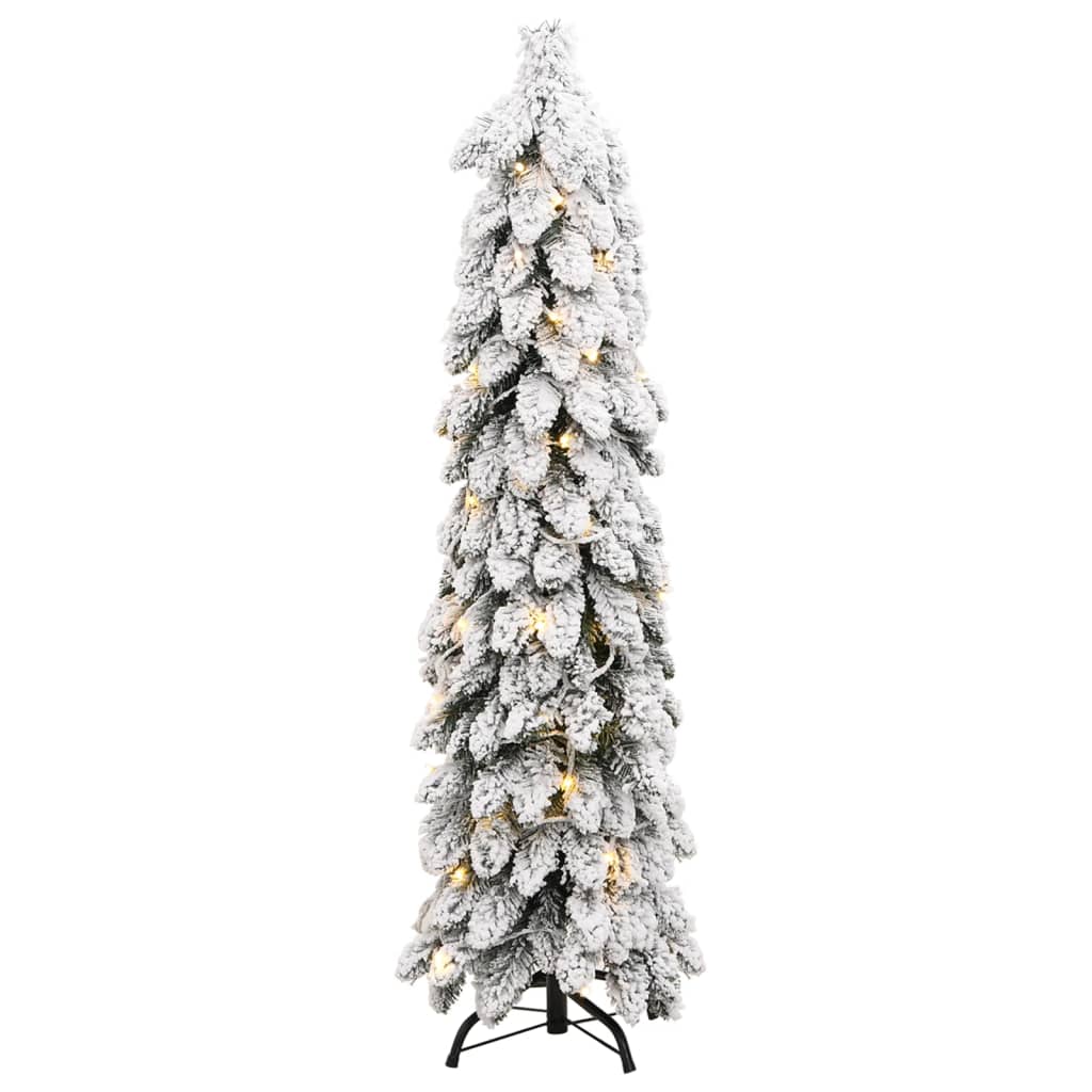 Vidaxl kunstkerstboom avec éclairage et neige 80 LEDS 150 cm