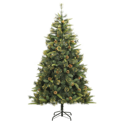Vidaxl Kunstkerstboom avec des charnières et des cônes de pin 240 cm