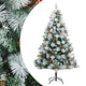 Vidaxl kunstkerstboom avec charnières pins et baies 240 cm