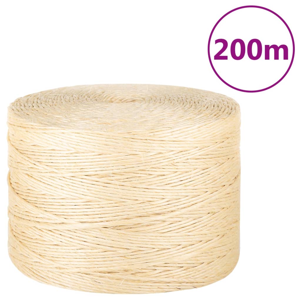 Corde vidaxl 3 mm 200 m 100% sisal