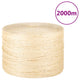 Corde vidaxl 3 mm 2000 m 100% sisal