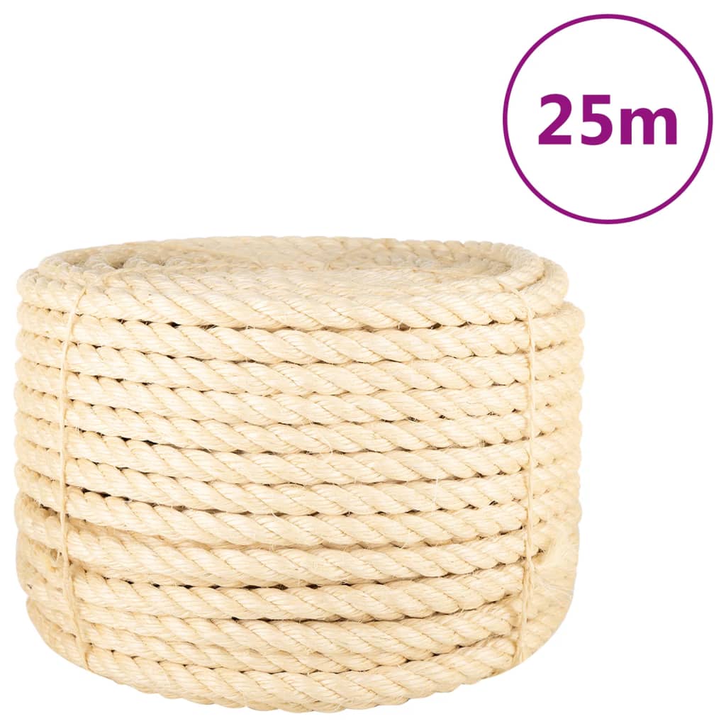 Corde vidaxl 20 mm 25 m 100% sisal