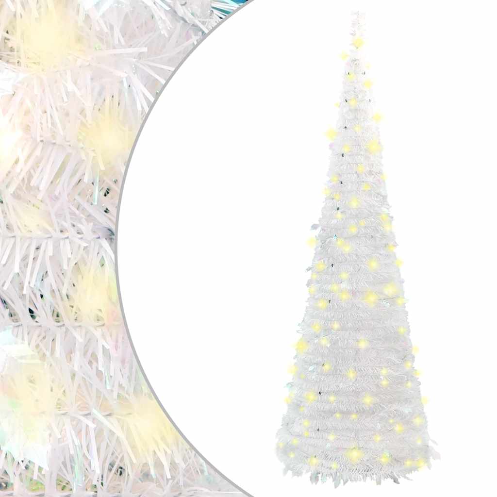 Vidaxl kunstkerstboom pop-up 50 LEDS 120 cm blanc