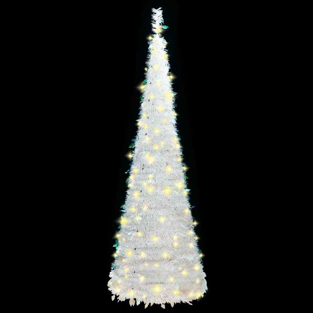 Vidaxl kunstkerstboom pop-up 50 LEDS 120 cm blanc