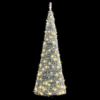 Vidaxl Kunstkerstboom Pop-up avec neige 200 LED 210 cm
