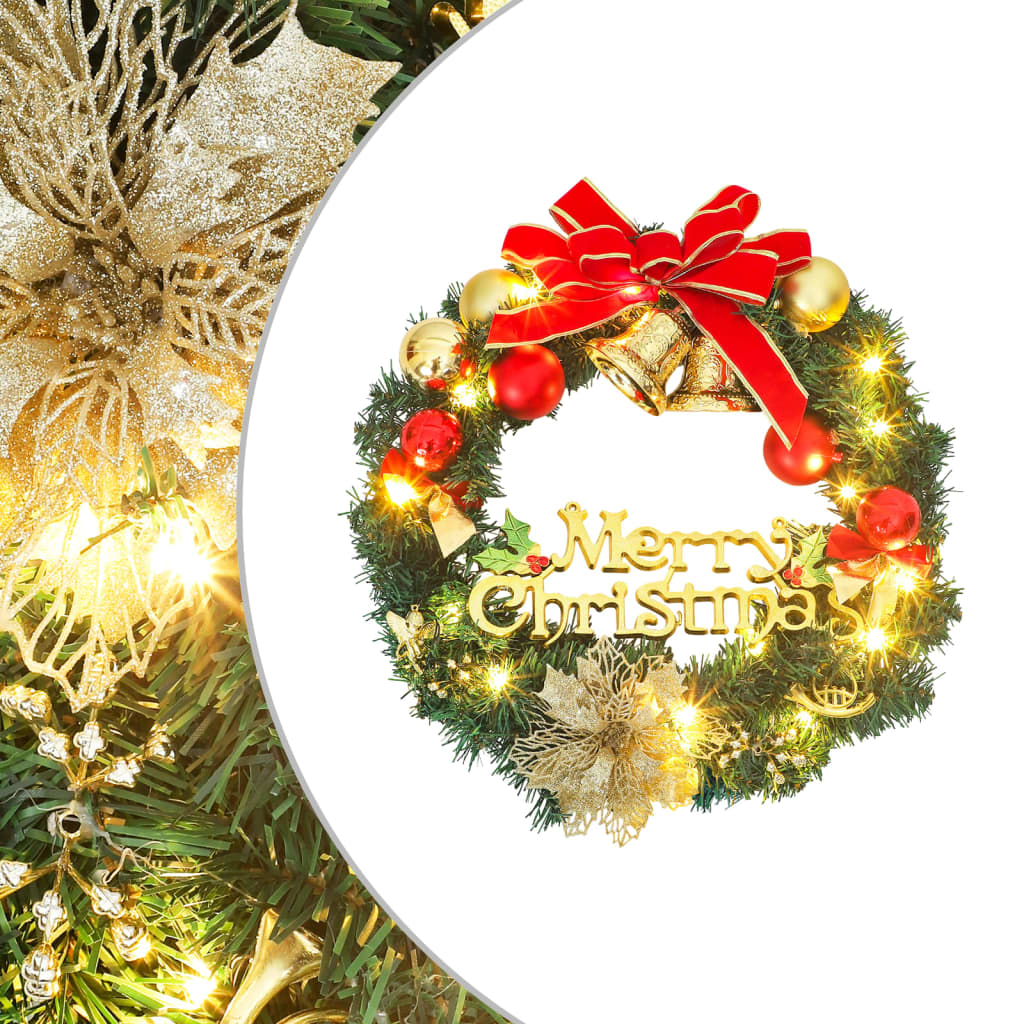 Vidaxl Couronne de Noël avec 20 LEDS 45 cm vert