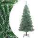 Vidaxl kunstkerstboom avec neige de 210 cm vert