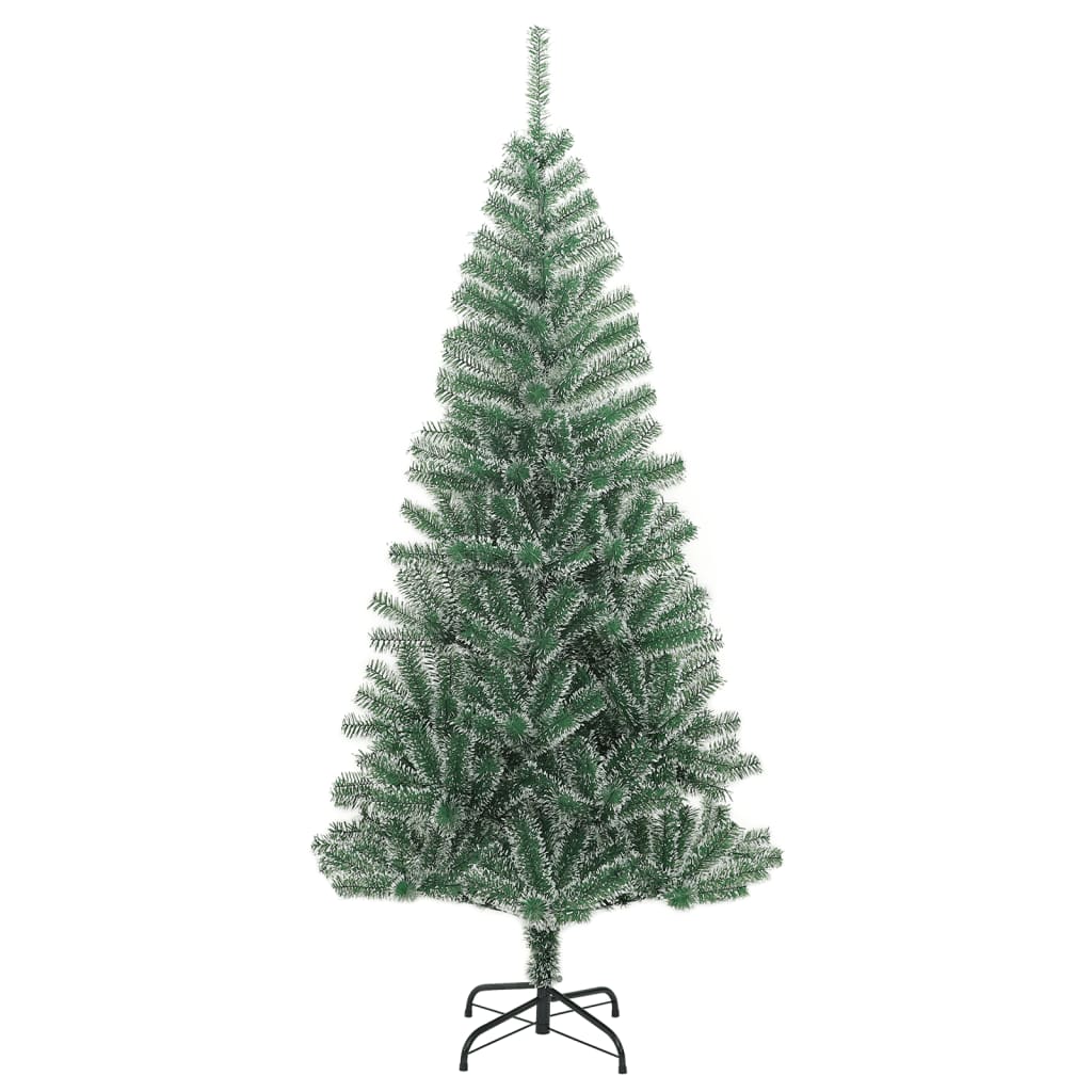 Vidaxl kunstkerstboom avec neige de 210 cm vert
