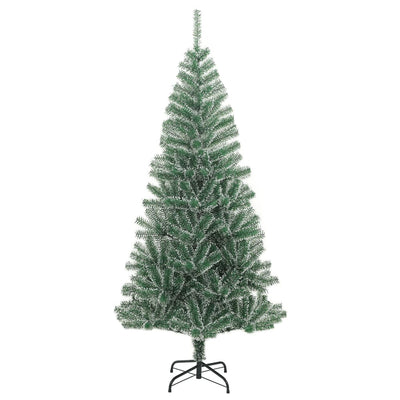 Vidaxl kunstkerstboom avec neige de 210 cm vert