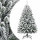 Vidaxl kunstkerstboom avec des charnières et neige 120 cm