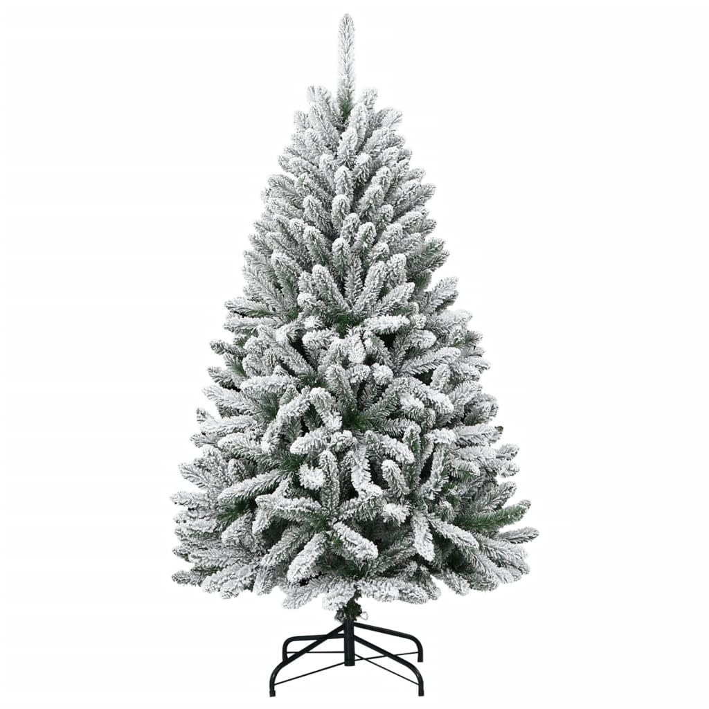 Vidaxl kunstkerstboom avec des charnières et neige 120 cm