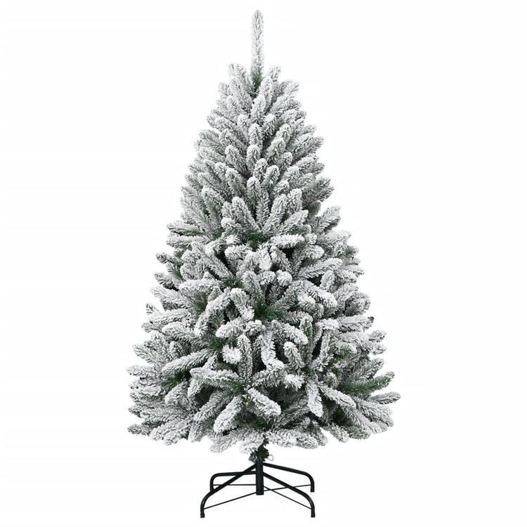 Vidaxl kunstkerstboom avec des charnières et neige 120 cm
