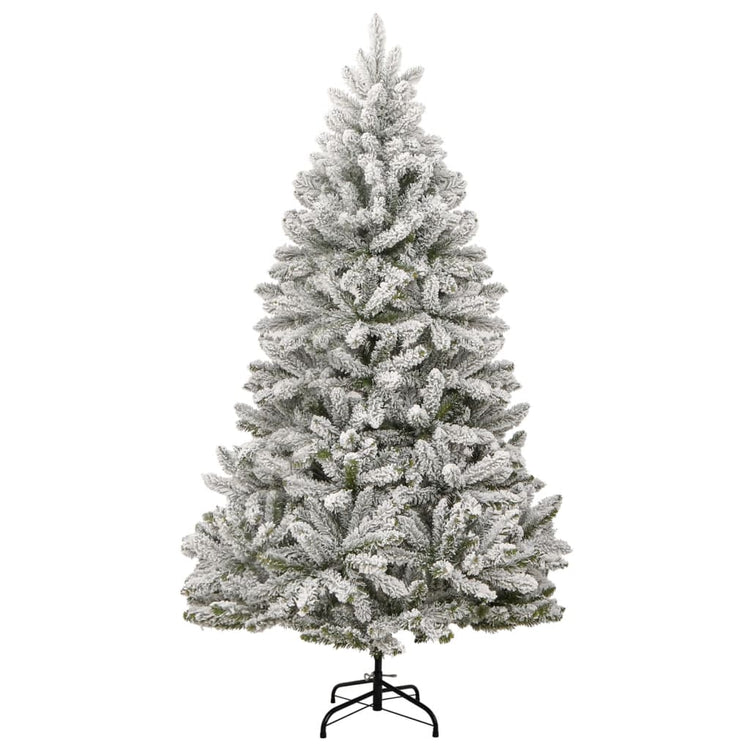 Vidaxx sapin de Noël artificiel avec charnières et neige 210 cm