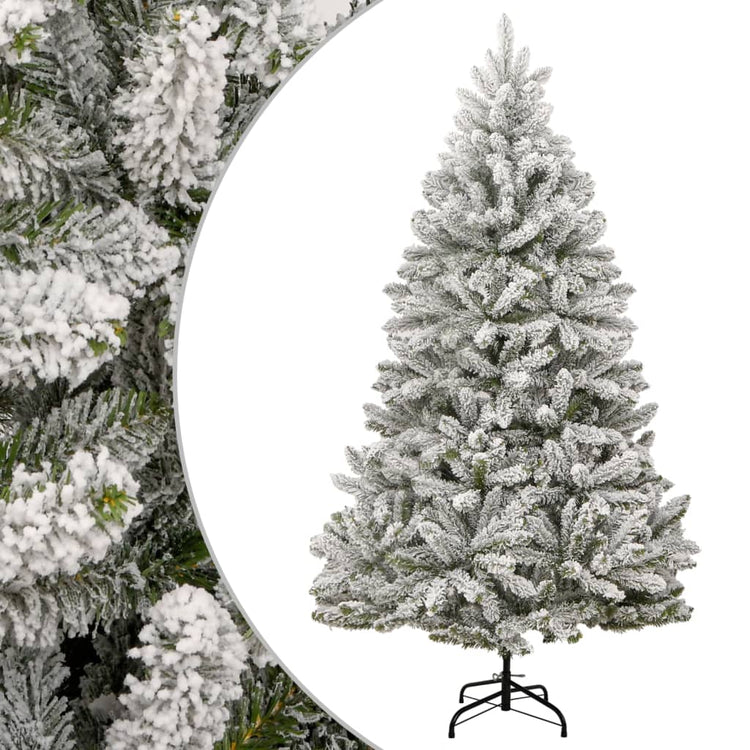 Sapin de Noël artificiel Vidaxx avec charnières et neige 240 cm