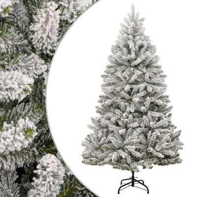 Vidaxl kunstkerstboom avec des charnières et neige 270 cm