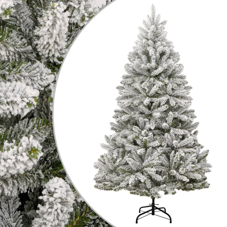 Vidaxl kunstkerstboom avec des charnières et neige 270 cm