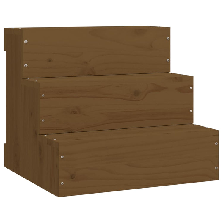 Vidaxl Escalier pour animaux de compagnie 40x37.5x35 cm en pin massif brun