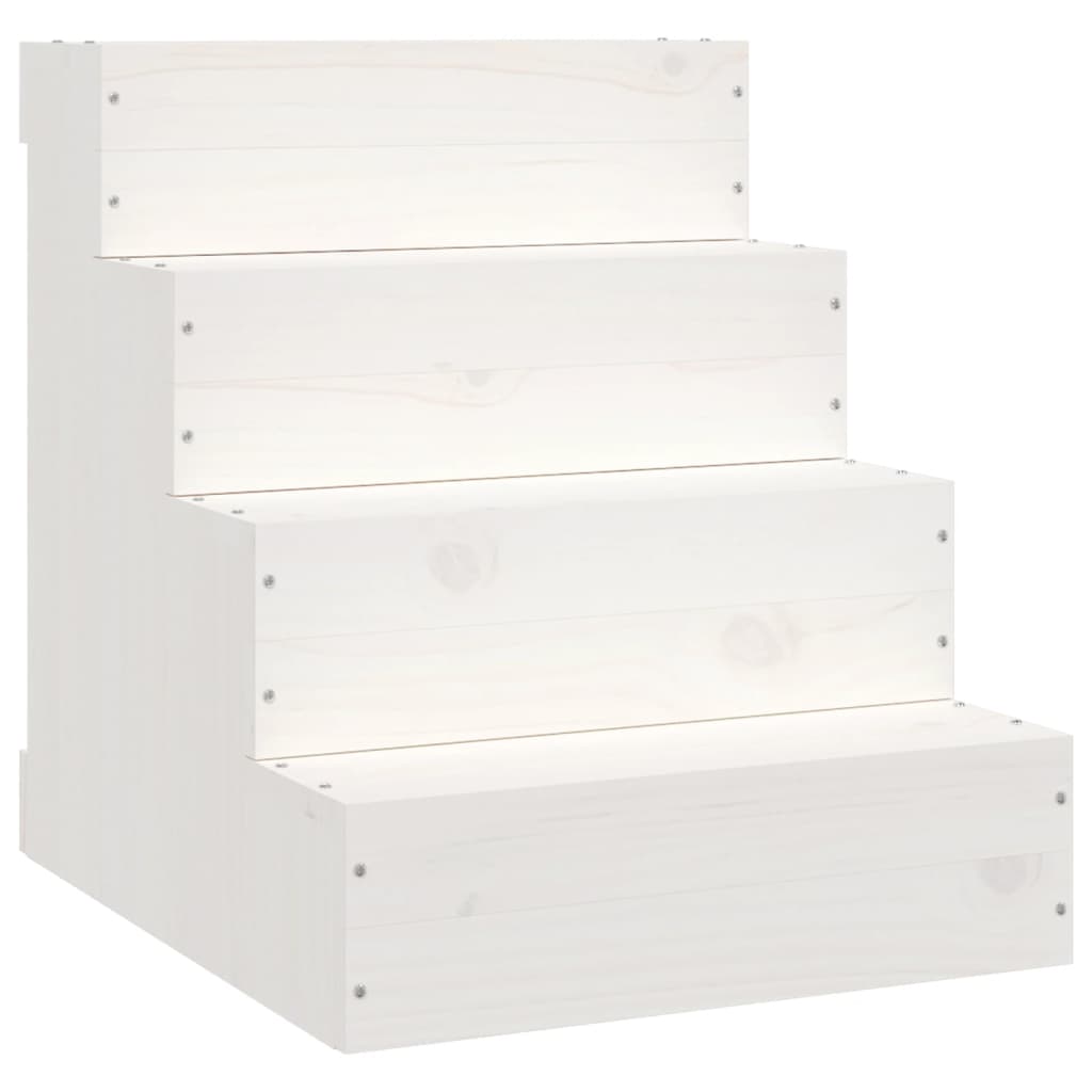 Vidaxl Escalier pour animaux de compagnie 40x49x47 cm en pin massif blanc