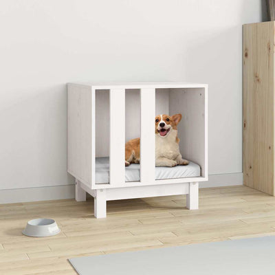 Vidaxl Dog Loft 50x40x52 cm Pine solide blanc