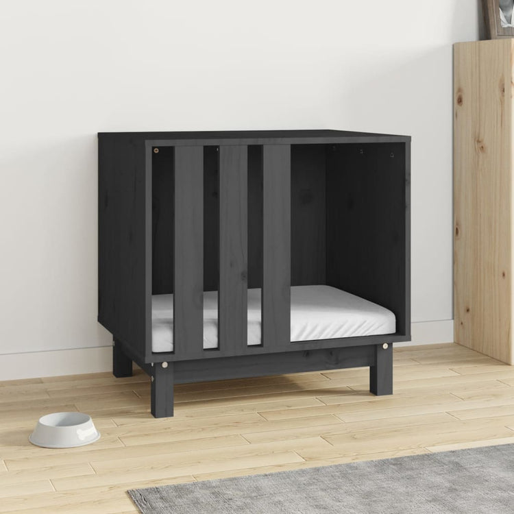 Vidaxl Dog Loft 60x45x57 cm Gris de pin massif