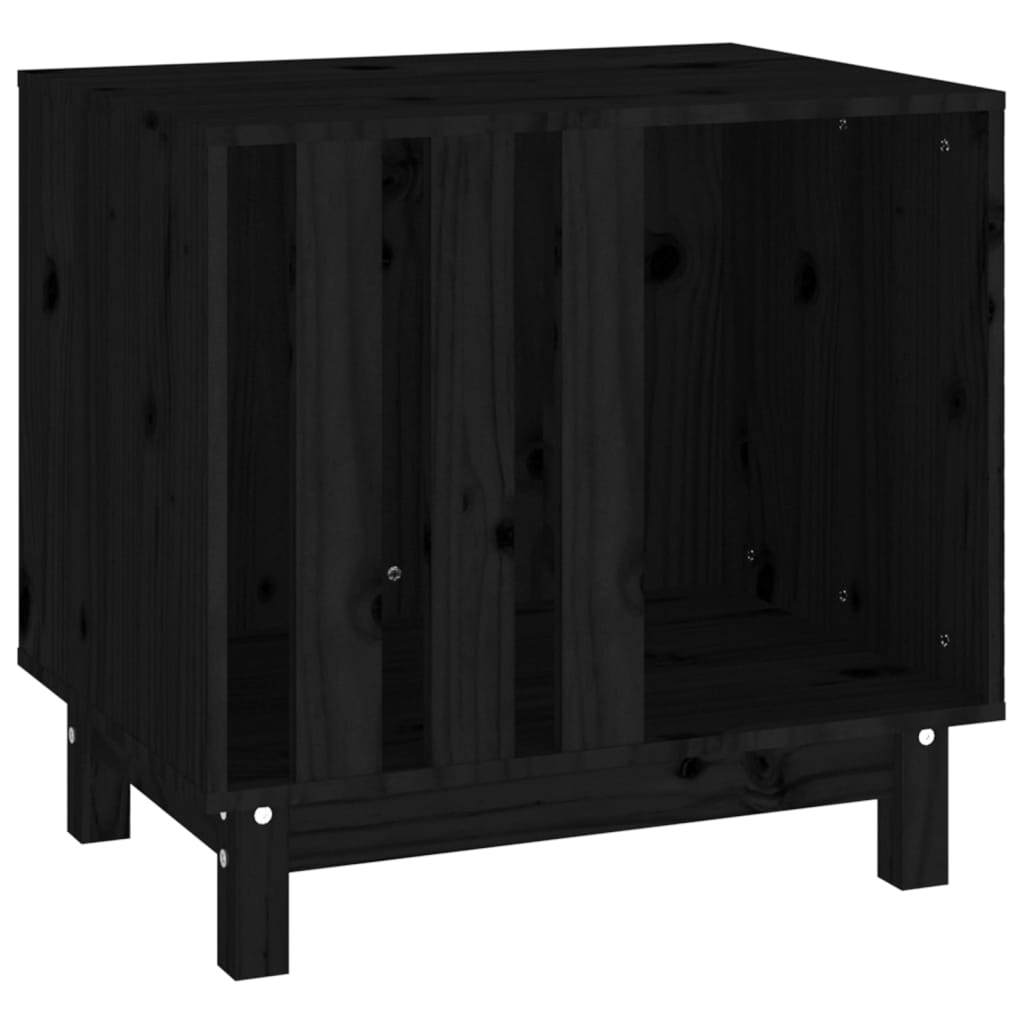 Vidaxl dog loft 60x45x57 cm pine solide noir