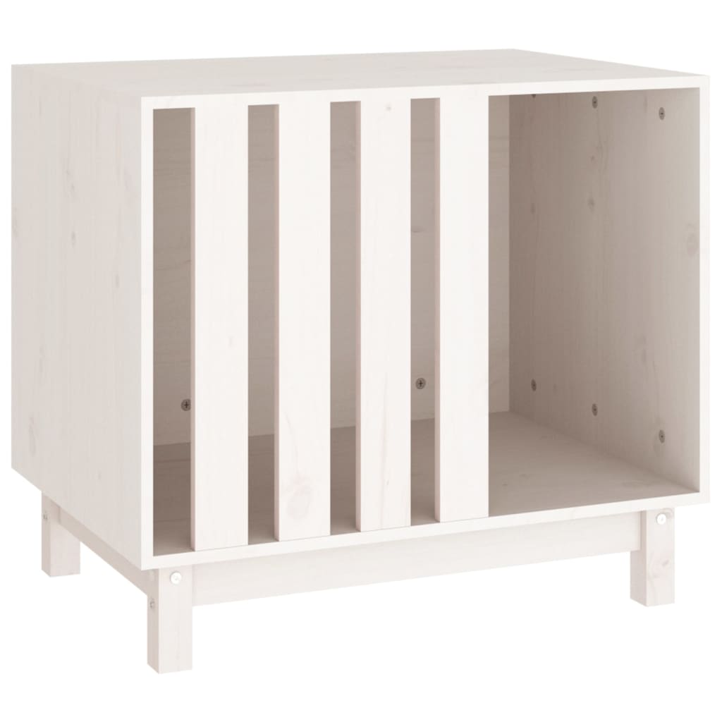 Vidaxl Dog Loft 70x50x62 cm Pine solide blanc
