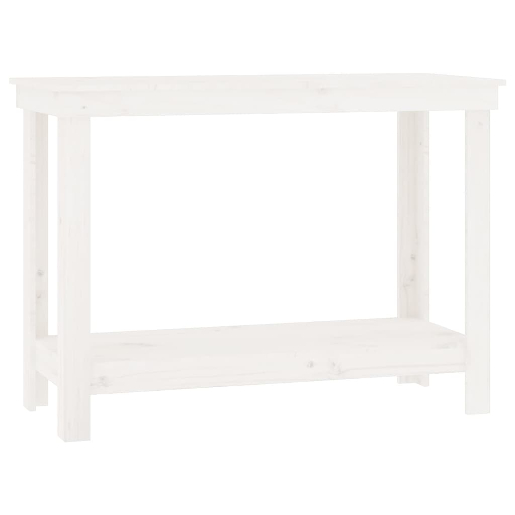 Vidaxl Workbench 110x50x80 cm Pine solide blanc