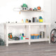 Vidaxl Workbench 180x50x80 cm Pine solide blanc