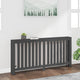 Construction de radiatorom de Vidaxl 169x19x84 cm Gris de pin solide