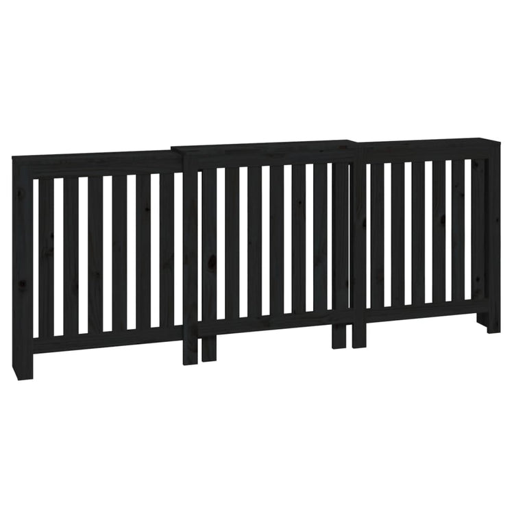Construction de radiatorom vidaxl 210x21x85 cm Bois de pin solide noir