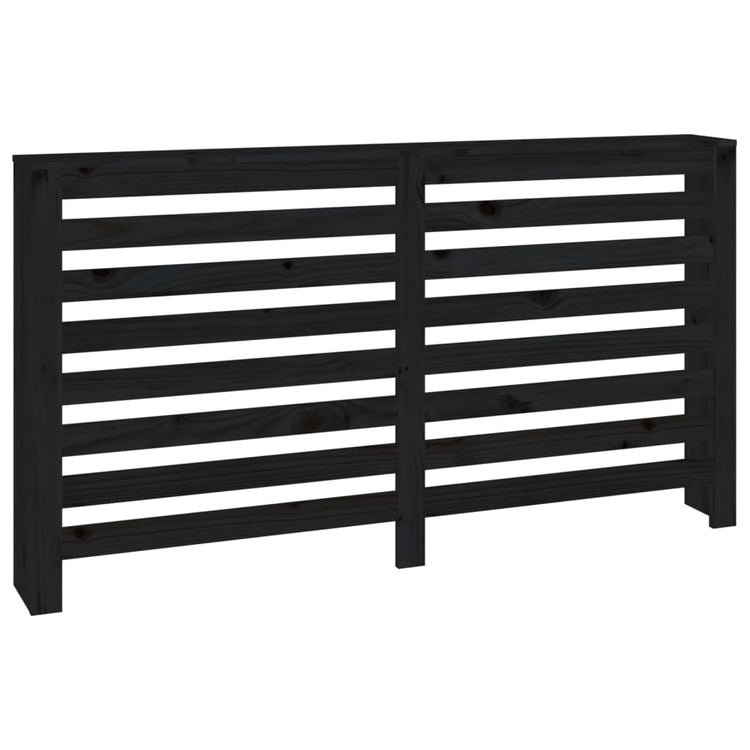 Construction de radiatorom de Vidaxl 153x19x84 cm Bois de pin massif noir