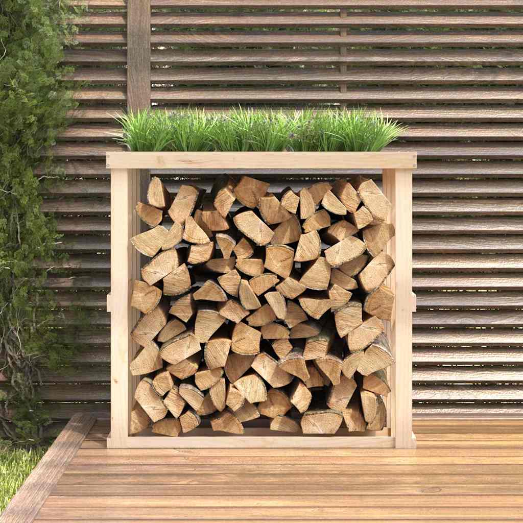 Vidaxxl porte-bûches 108x52x106 cm bois de pin massif