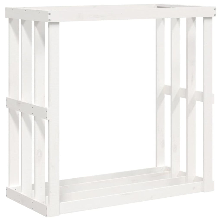 Vidaxx porte-bûches en bois 108x52x106 cm bois de pin massif blanc