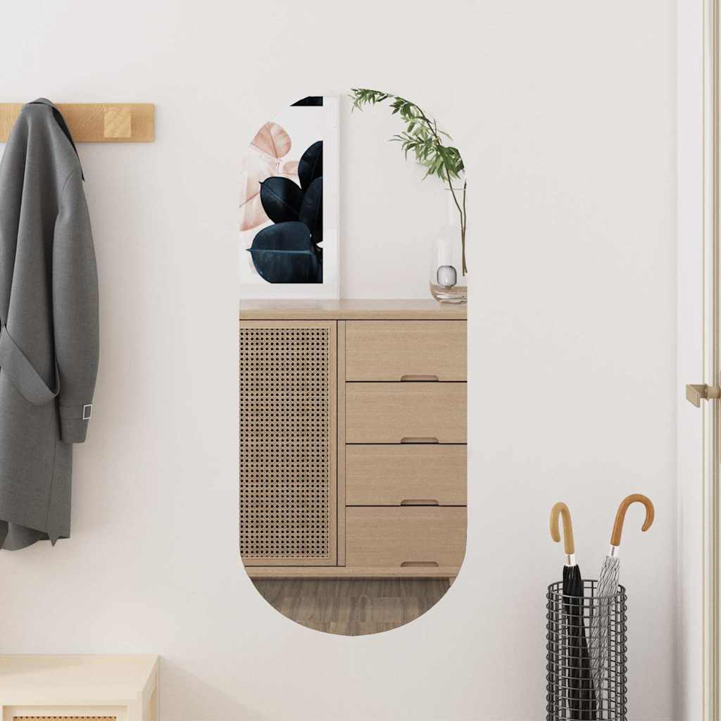 Miroir mural Vidaxl 30x70 cm Verre ovale