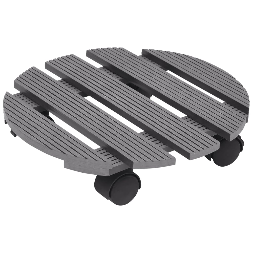 Vidaxl Plant Trolleys 4 PCS Ø30x7,5 cm HKC Gray