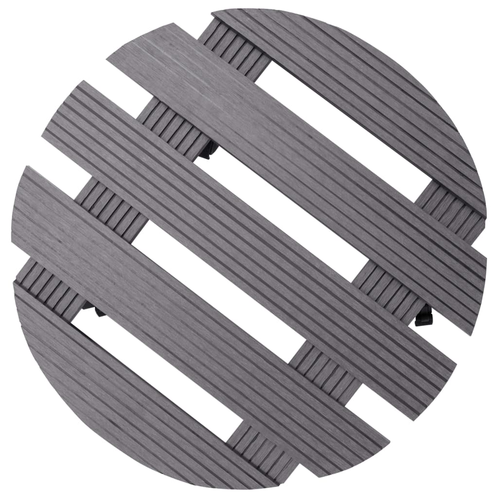 Vidaxl Plant Trolleys 4 PCS Ø30x7,5 cm HKC Gray