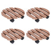 Vidaxl Plant Trolleys 4 PCS Ø30x7,5 cm HKC Brown