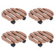 Vidaxl Plant Trolleys 4 PCS Ø30x7,5 cm HKC Brown
