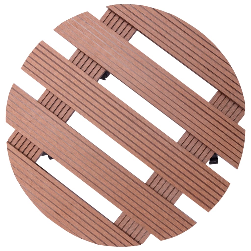 Vidaxl Plant Trolleys 4 PCS Ø30x7,5 cm HKC Brown