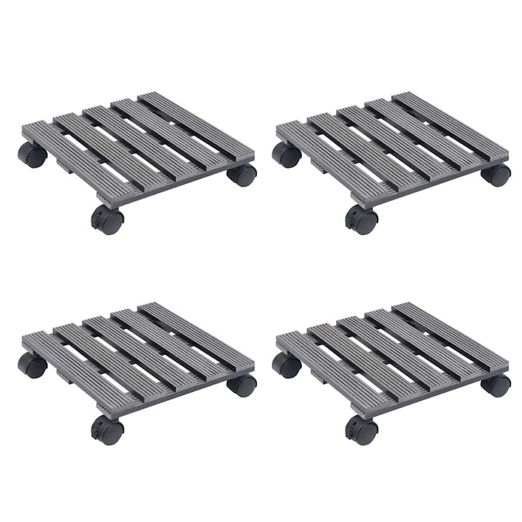 Vidaxl Plant Trolleys 4 ST 30x30x7,5 cm HKC Gray