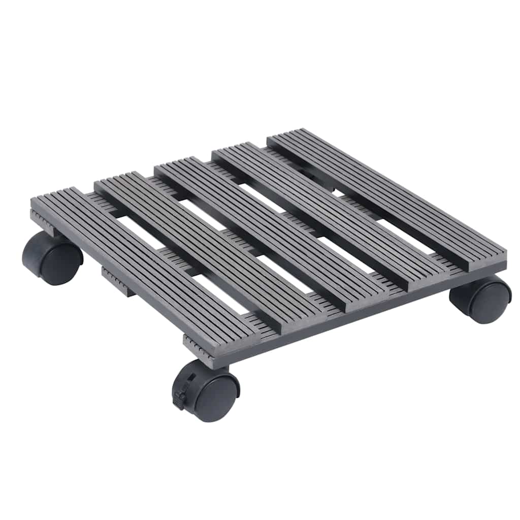 Vidaxl Plant Trolleys 4 ST 30x30x7,5 cm HKC Gray