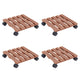 Vidaxl Plant Trolleys 4 ST 30x30x7,5 cm HKC Brown