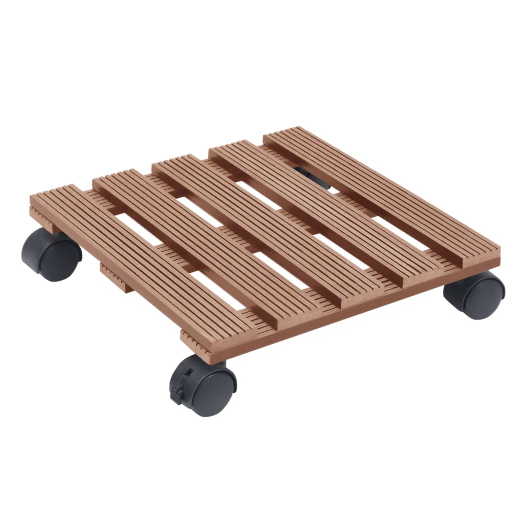 Vidaxl Plant Trolleys 4 ST 30x30x7,5 cm HKC Brown