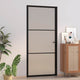 Vidaxl Porte intérieure 93x201,5 cm Verre Matt et aluminium noir
