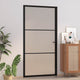 Vidaxl Porte intérieure 102.5x201,5 cm en verre Matt et en aluminium noir