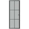 Vidaxl Porte intérieure 76x201,5 cm Verre Matt et aluminium noir