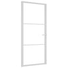 Vidaxl Porte intérieure 93x201.5 cm Verre ESG et aluminium blanc